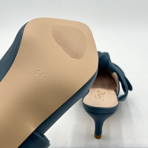 FOWT High Heel Pumps Closed Toe Sandals Kitten Heel Slip on Pointed Toe Stra - Picture 5 of 6